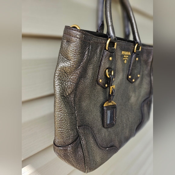 EUC Prada Metallic Gold leather Tote - Picture 8 of 17